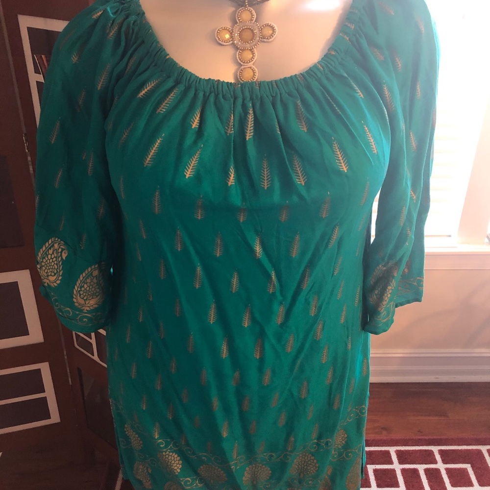 Teal colored shirt/dress